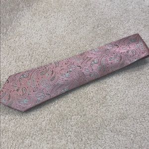 Pink & Green 100% silk necktie